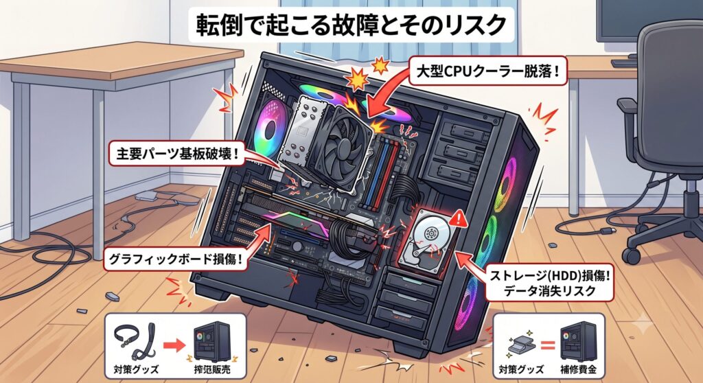 転倒で起こる故障とそのリスク