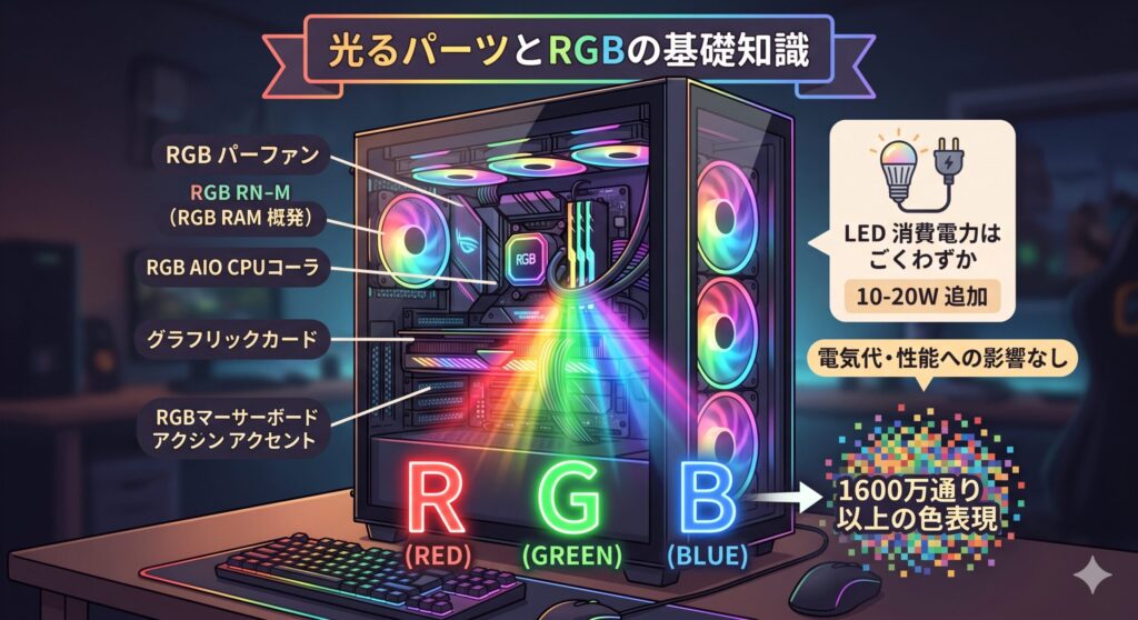 光るパーツとRGBの基礎知識