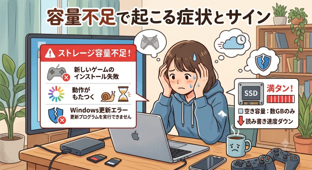 容量不足で起こる症状とサイン