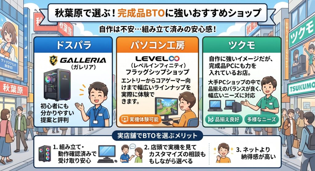 完成品BTOに強いおすすめのお店