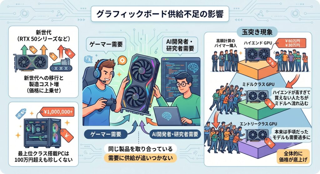 グラフィックボード供給不足の影響