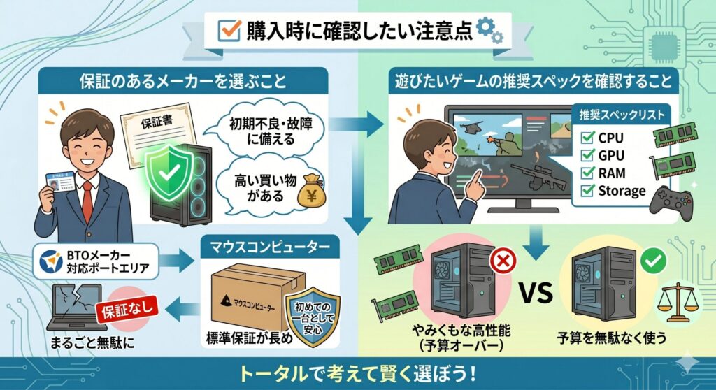 購入時に確認したい注意点