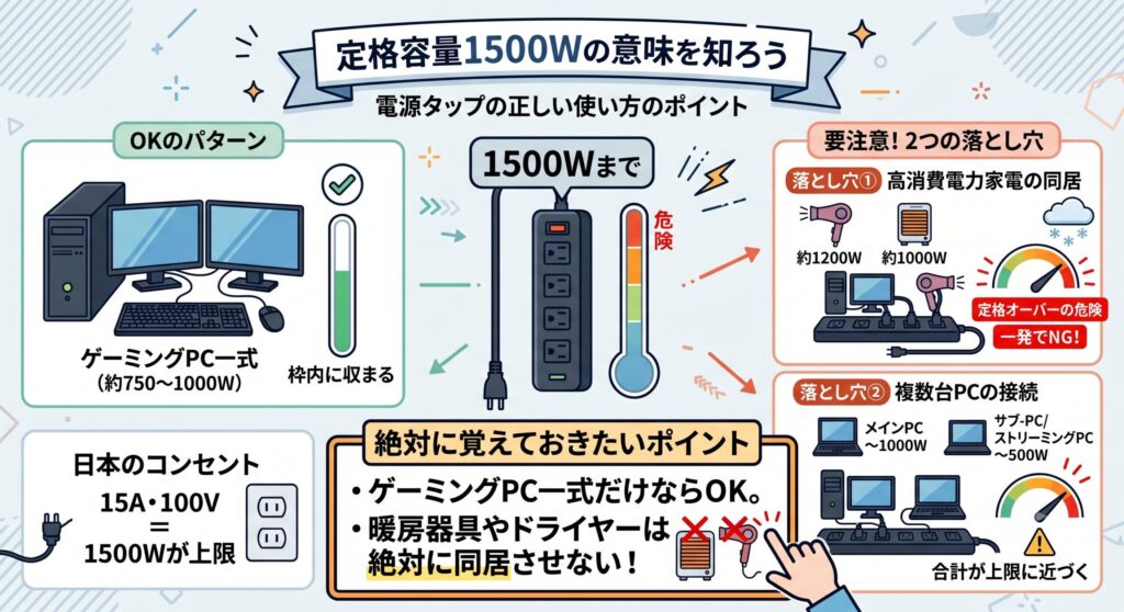 定格容量1500Wの意味を知ろう