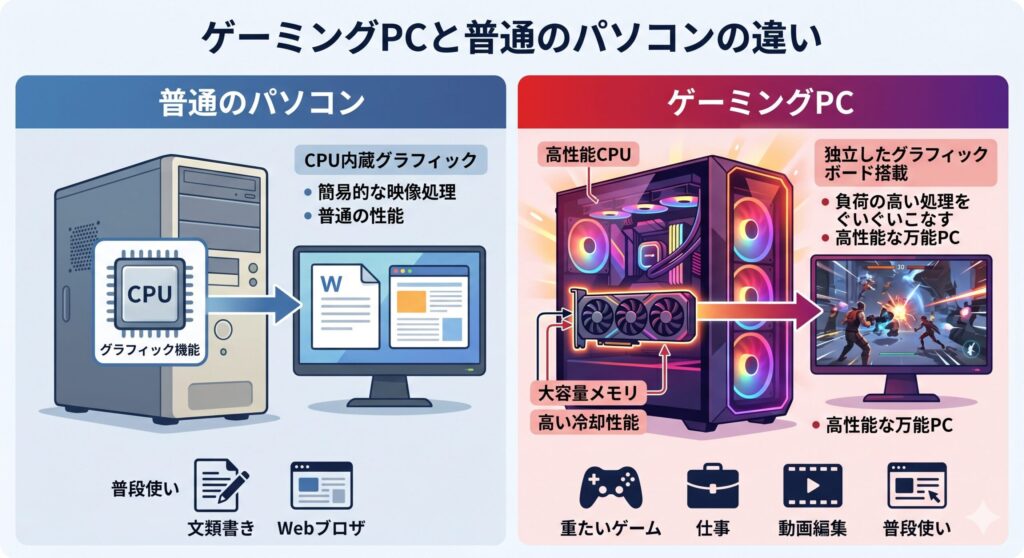 普通のパソコンとの違いとは