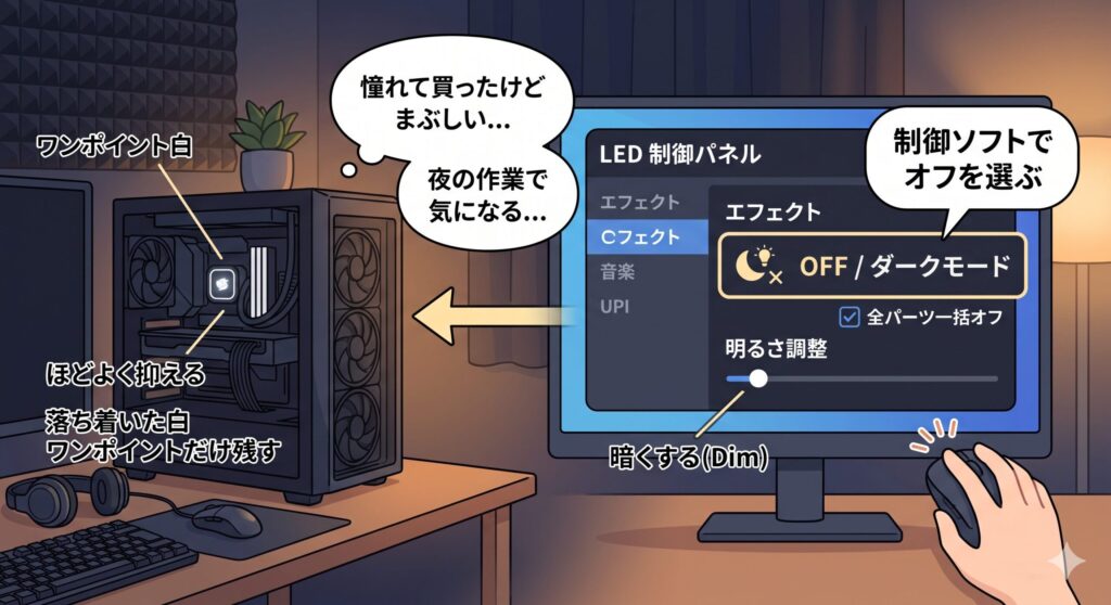 光を消したい時の設定方法