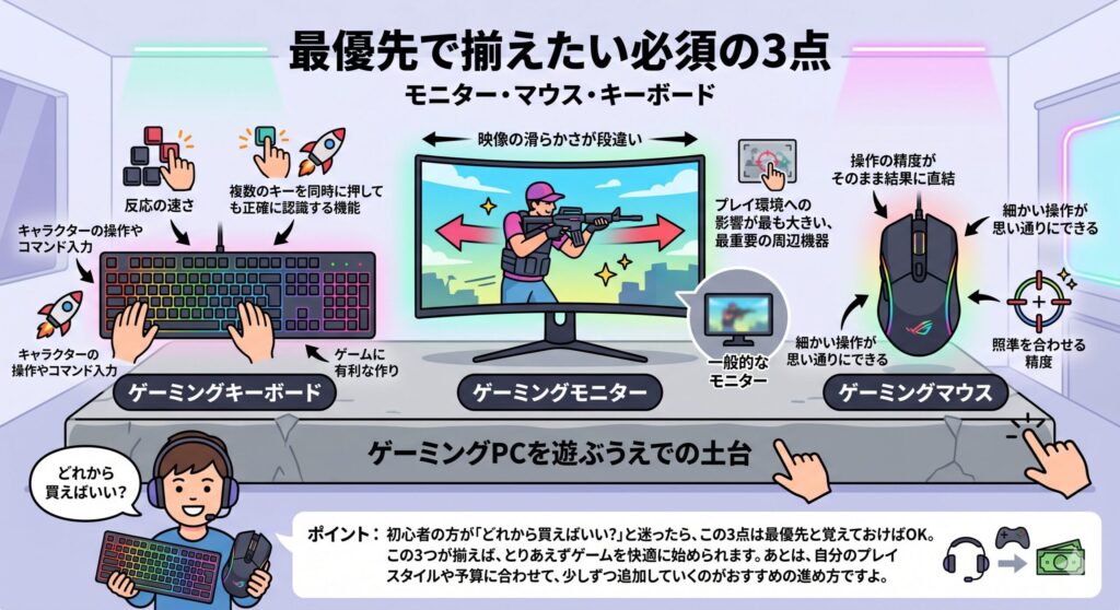 最優先で揃えたい必須の3点