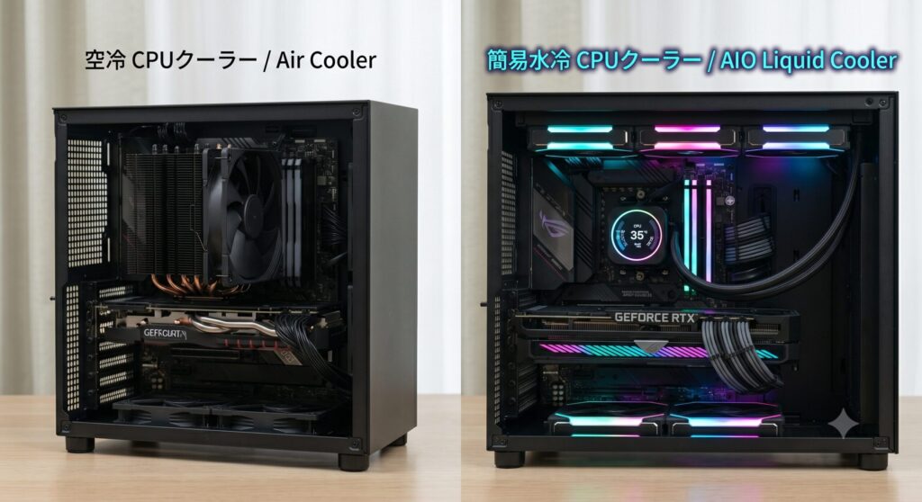 CPUクーラー水冷と空冷