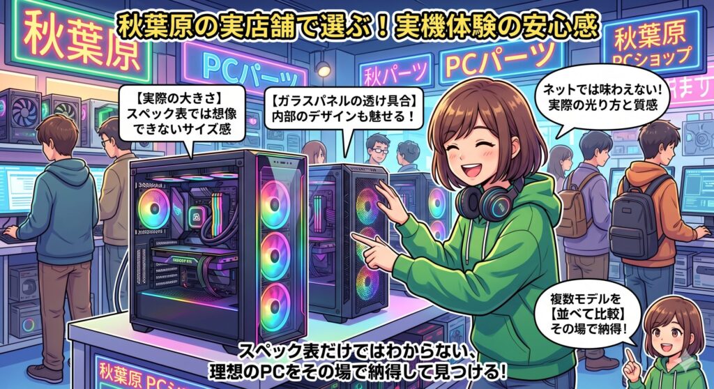 実機を見て触れて選べる安心感