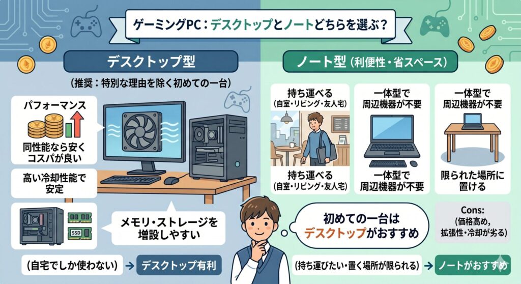 デスクトップとノートどちらを選ぶ