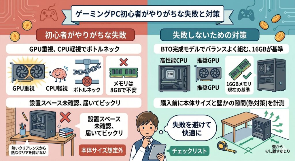 初心者がやりがちな失敗と対策