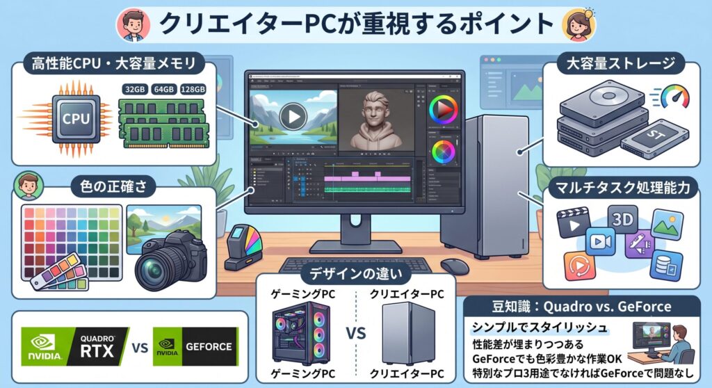 クリエイターPCが重視するポイント