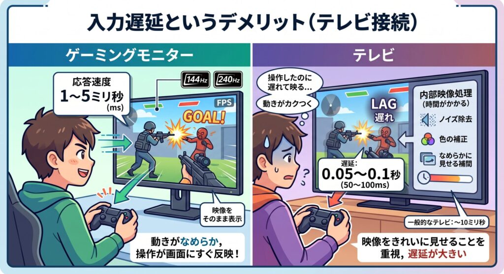 入力遅延というデメリット