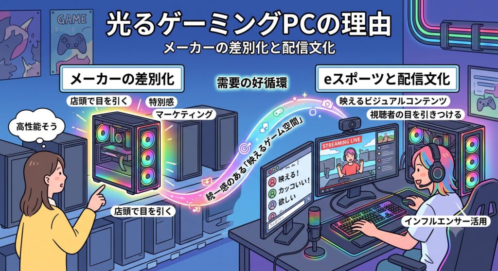 メーカーの差別化と配信文化