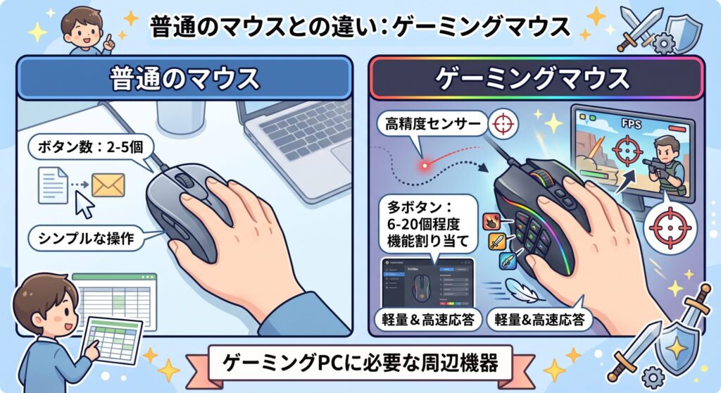 普通のマウスとの違い