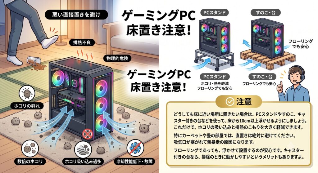 床への直置きを避けたい理由