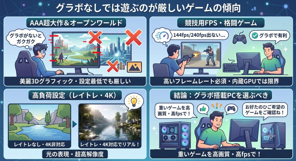 遊ぶのが厳しいゲームの傾向