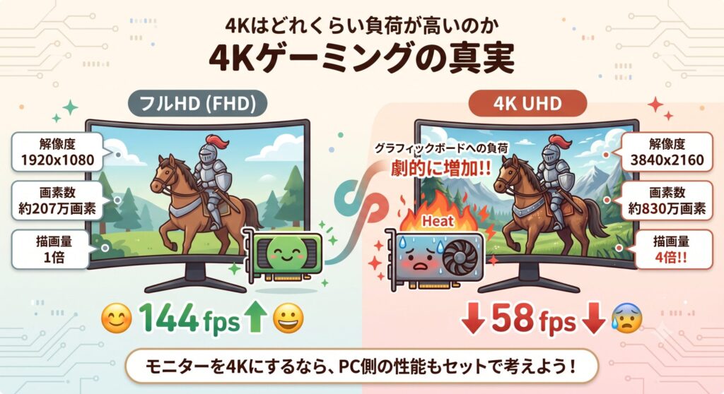 4Kはどれくらい負荷が高いのか