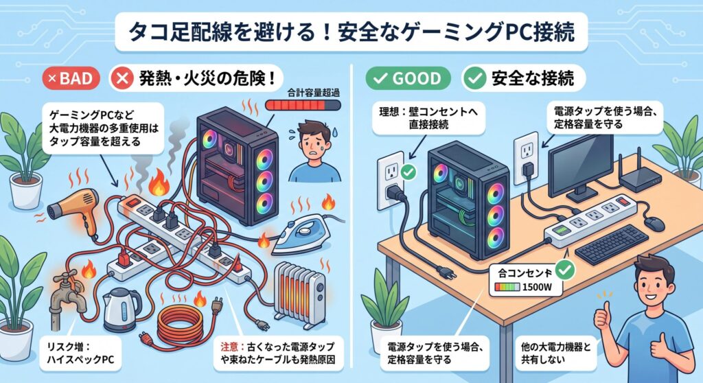 タコ足配線を避ける