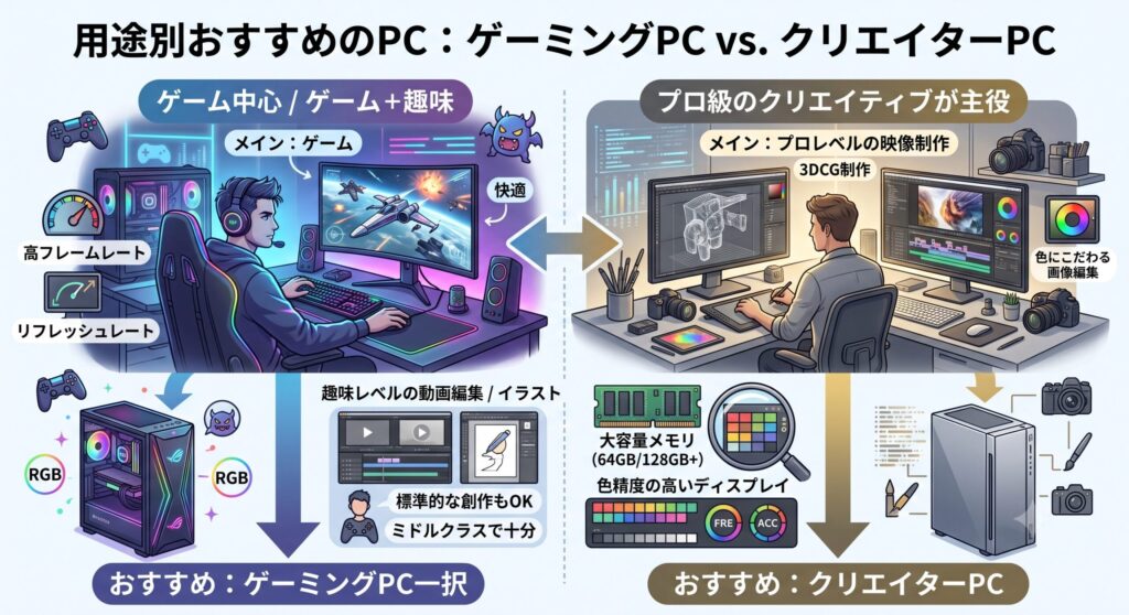 用途別に見るおすすめの選択