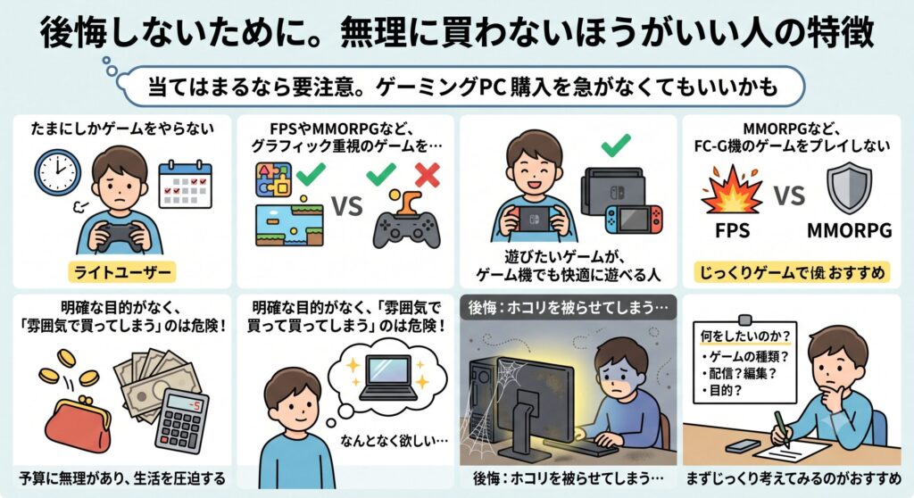 購入をやめた方がいい人