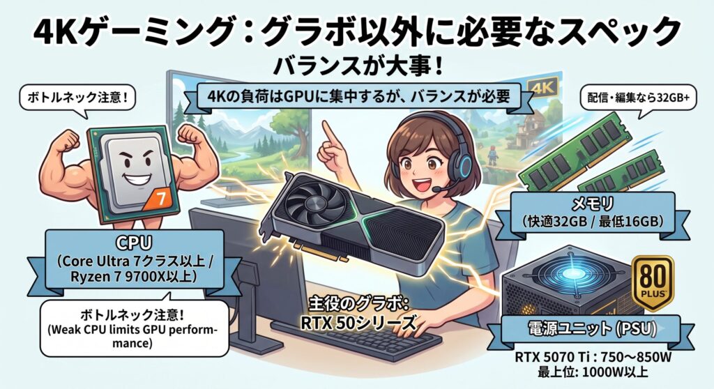 グラボ以外に必要なスペック