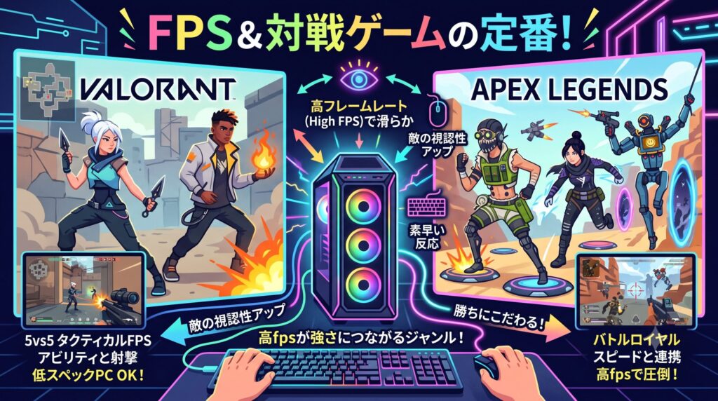 FPSや対戦ゲームの定番