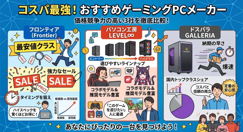 コスパ重視ならこのメーカー