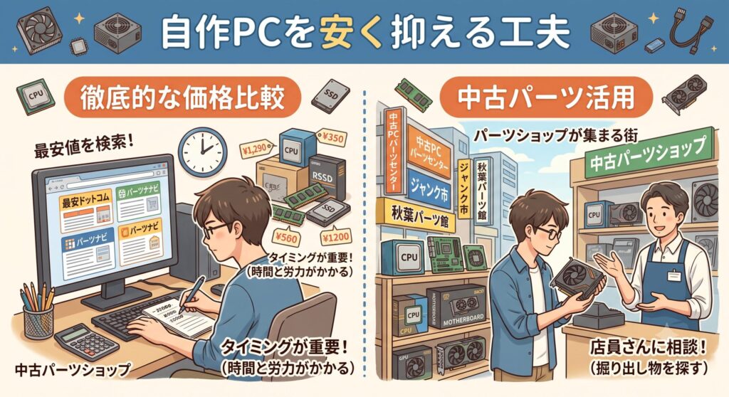 自作を安く抑える工夫