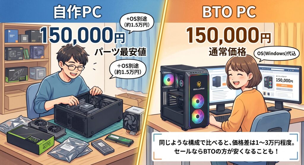 価格差はどのくらいあるか