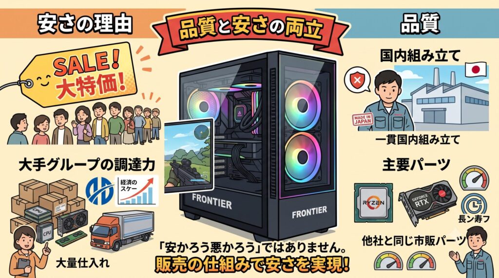 安さの理由と品質