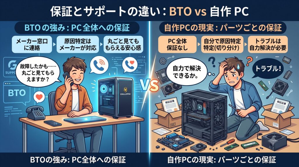 保証とサポートの違い