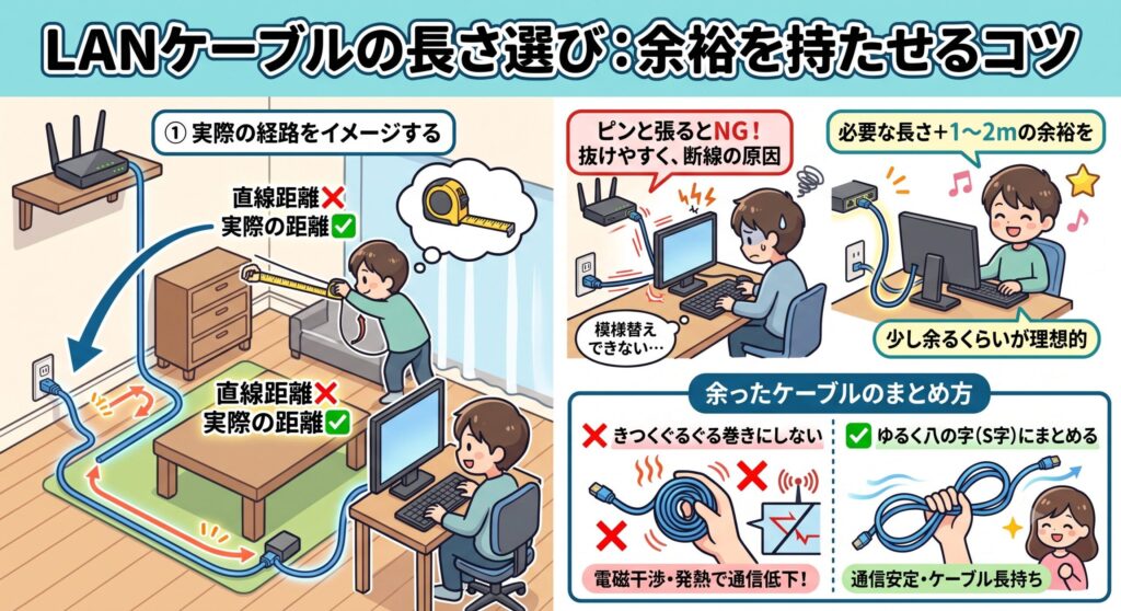 長さは余裕をもって選ぶ