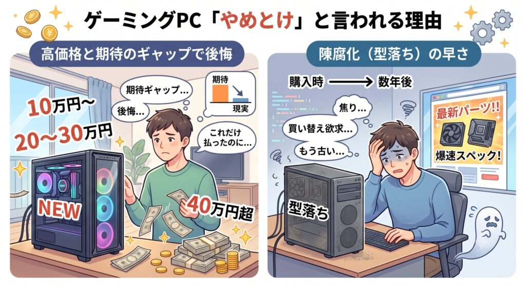 価格が高く後悔しやすい
