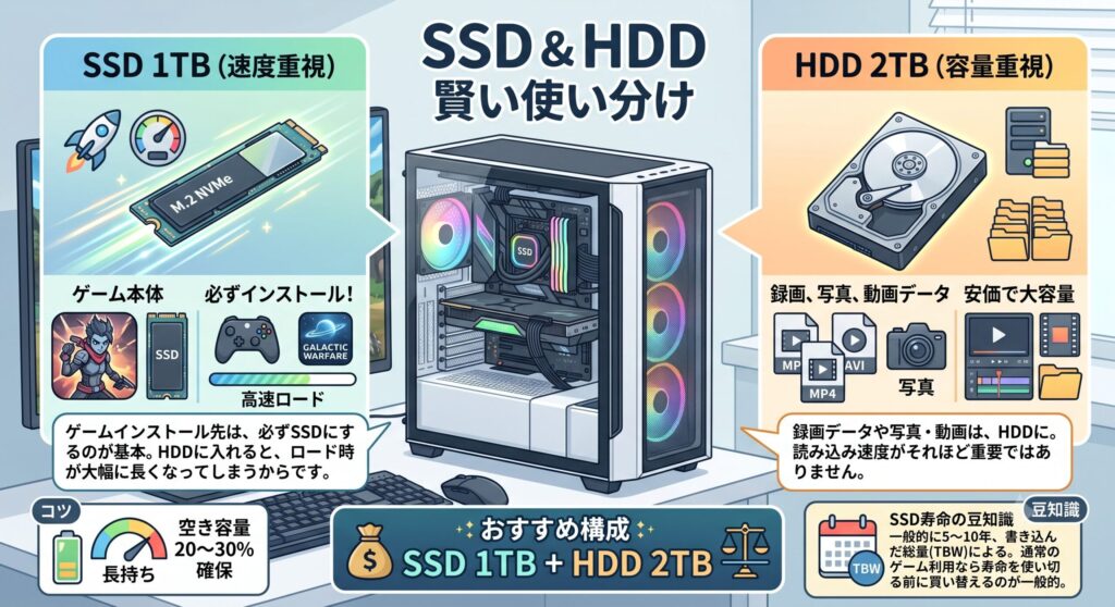 SSDとHDDの賢い使い分け