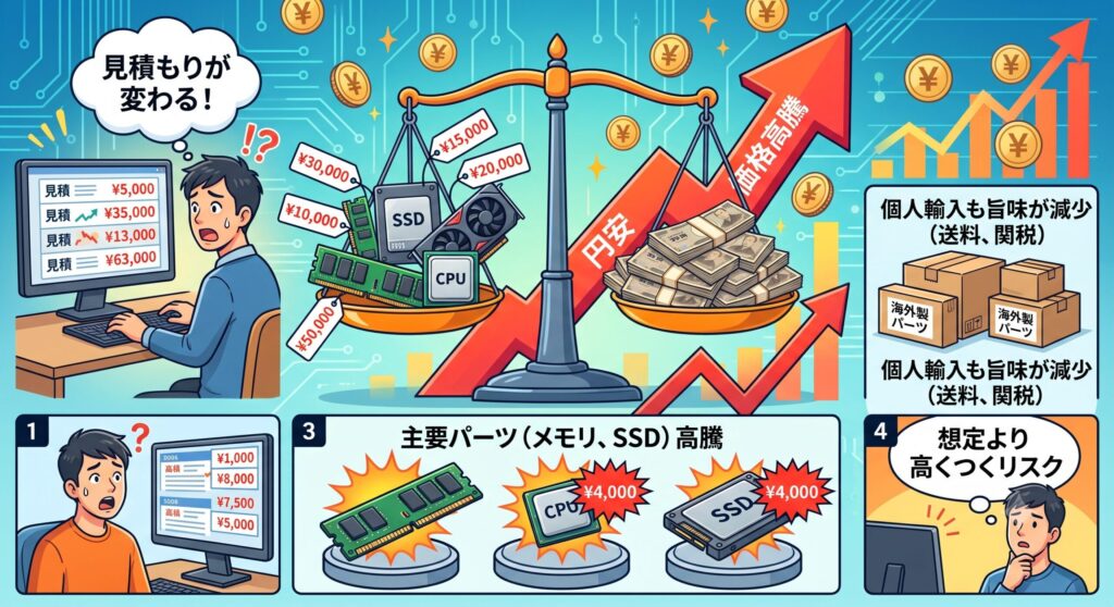パーツ高騰と円安の影響