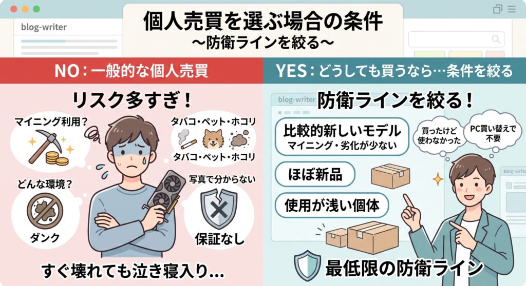 個人売買を選ぶ場合の条件