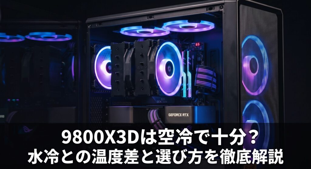 9800X3Dは空冷で十分?水冷との温度差と選び方を徹底解説