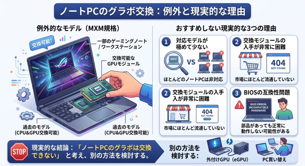 交換できる例外的なモデル