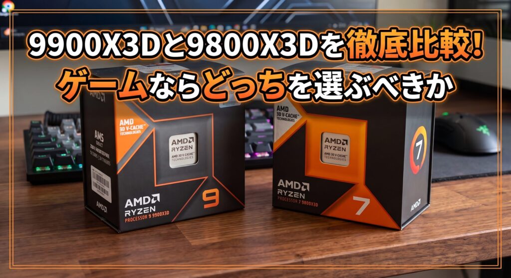 9900X3Dと9800X3Dを徹底比較!ゲームならどっちを選ぶべきか