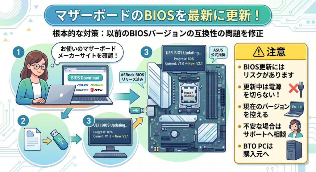 まずBIOSを最新にする