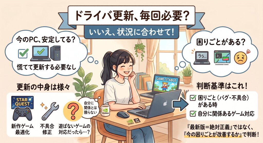 毎回更新する必要はない