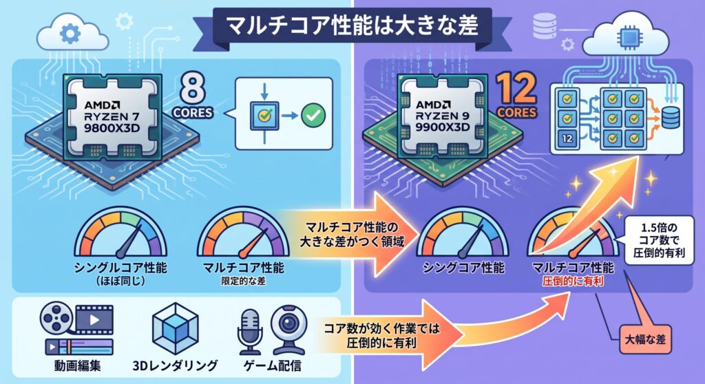 マルチコア性能は大きな差